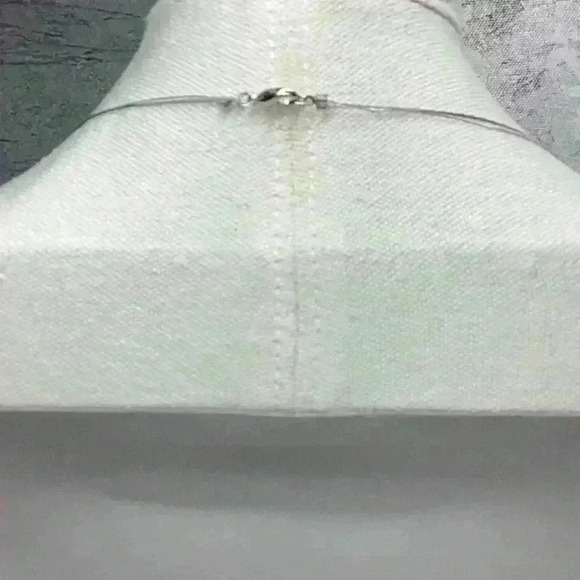 Blue Glass Bead and Wire Necklace - Picture 3 of 3